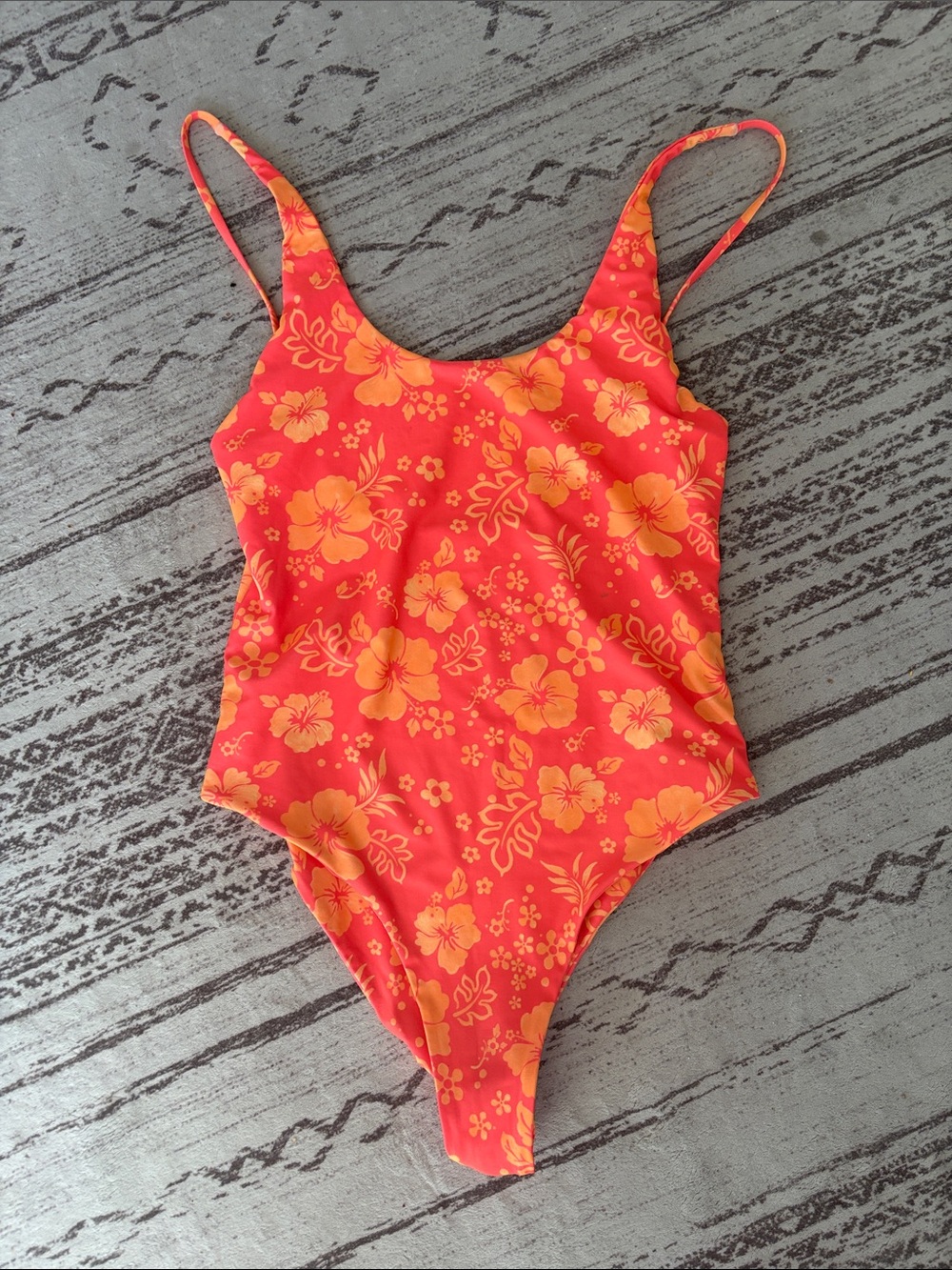 Kulani Kinis Red & Orange Floral One-Piece Swimsuit